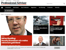 Tablet Screenshot of professionaladviser.com